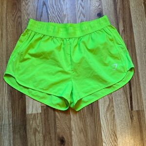 Gymshark Neon Lime Athletic Running Shorts